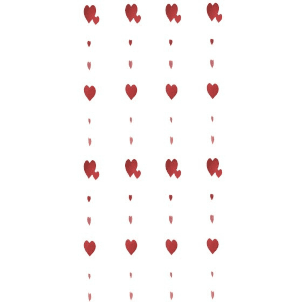 Foil Hearts Hanging String Decoration