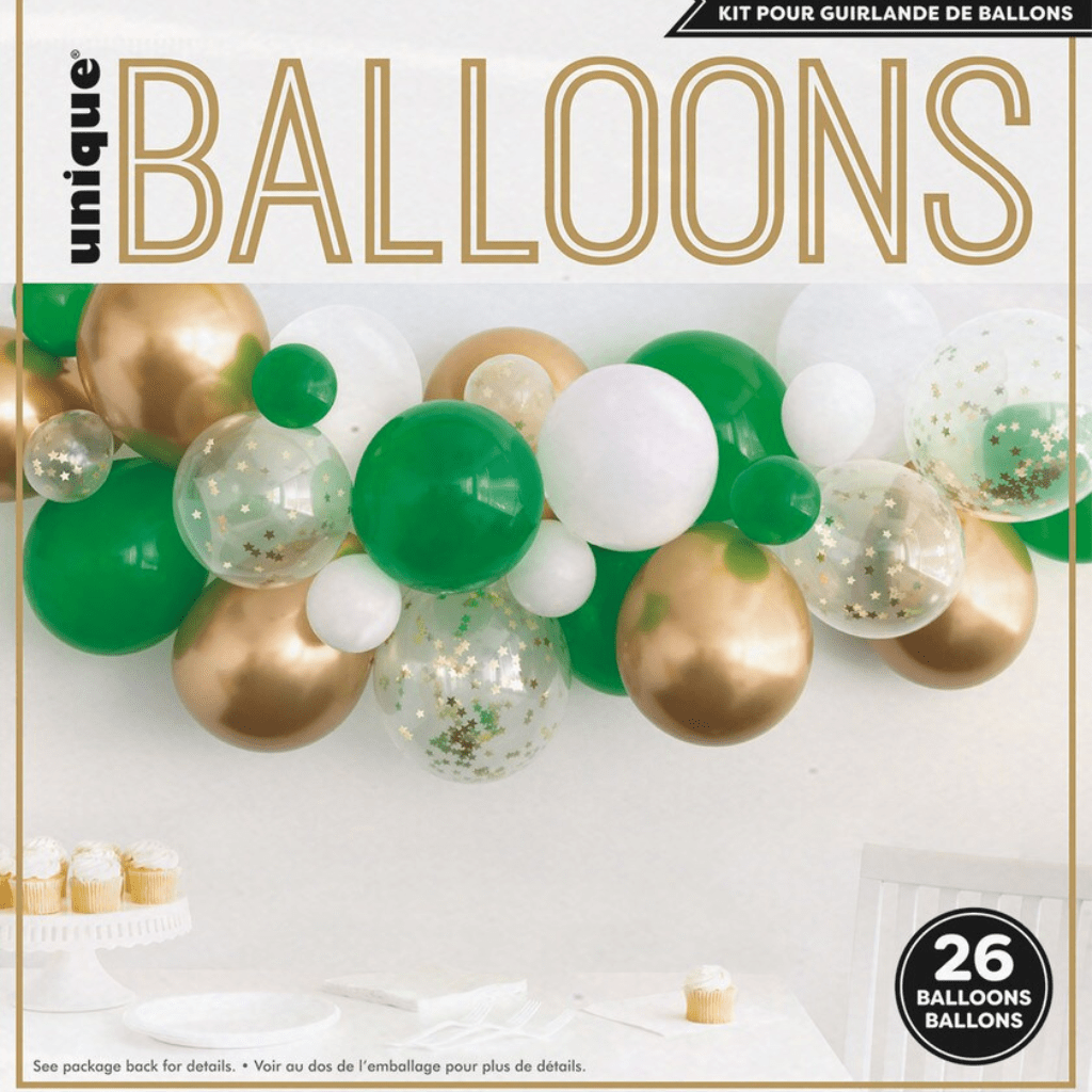 Gold & Green Balloon Garland Kit