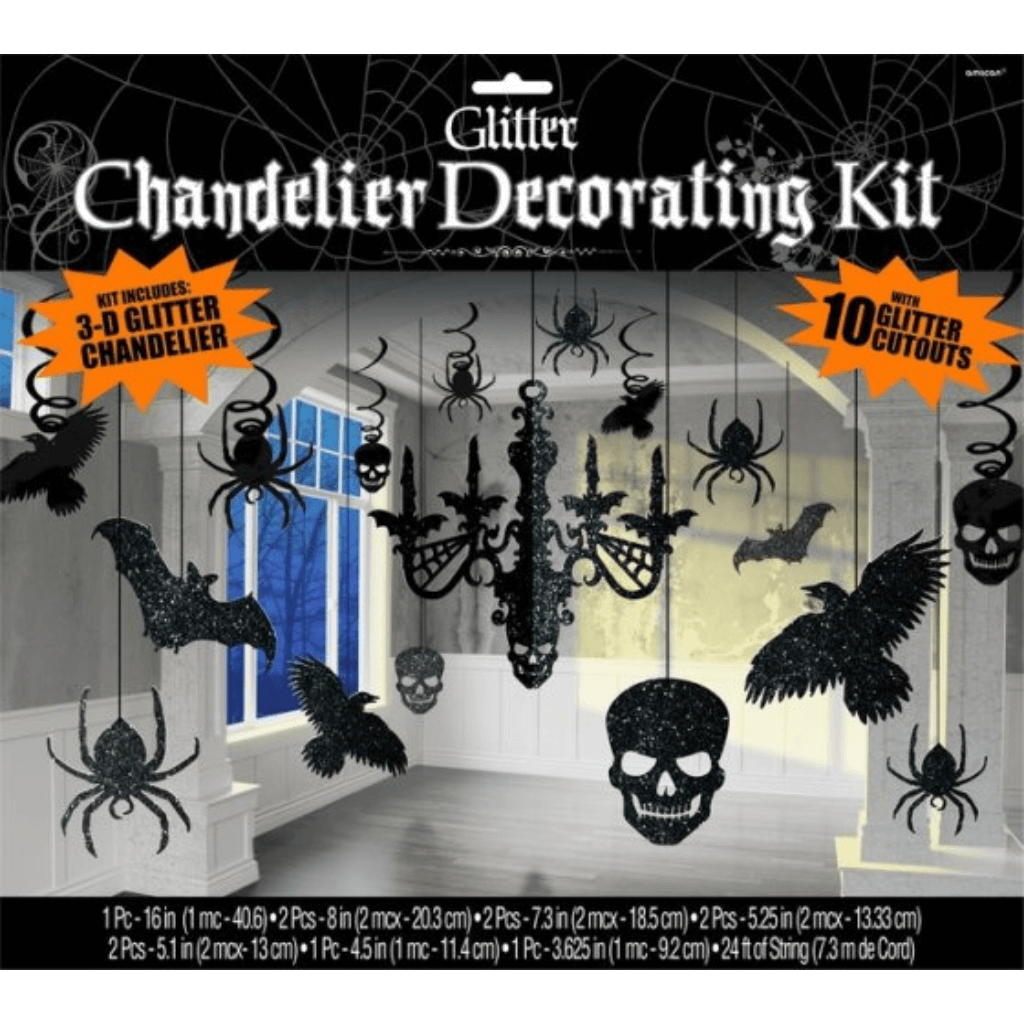 Halloween Glitter Chandelier Decorating Kit