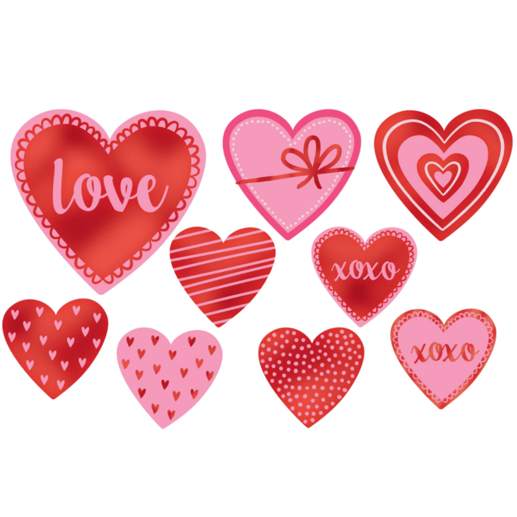 Heart Cutouts Hot Stamped