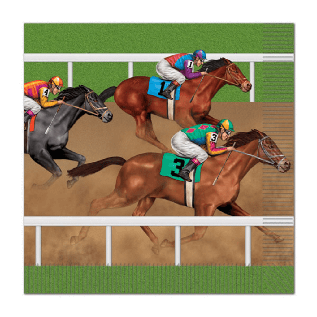 Horse Racing Lunch Napkins Pack Of 16