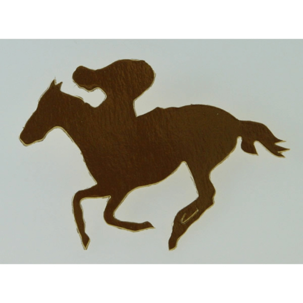 Horse &amp; Rider Gold Cutout 12 Pack