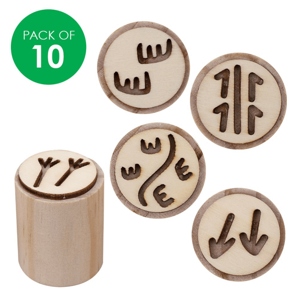 Indigenous Designed Wooden Stamps Pack of 10