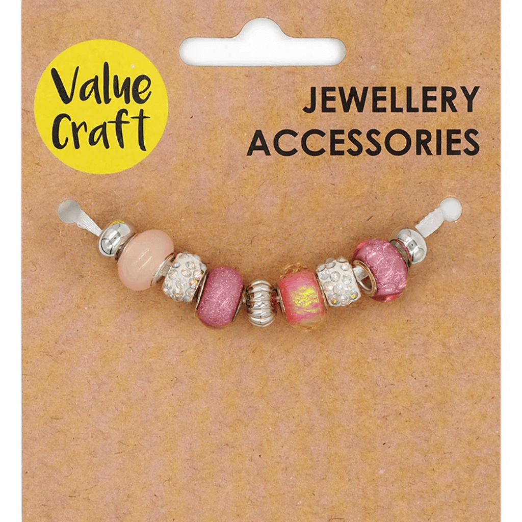 Large Hole Beads Pink