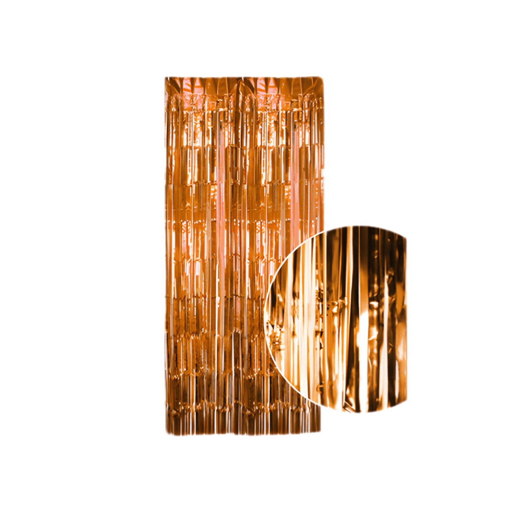 Metallic Tinsel Shimmer Curtain - Copper