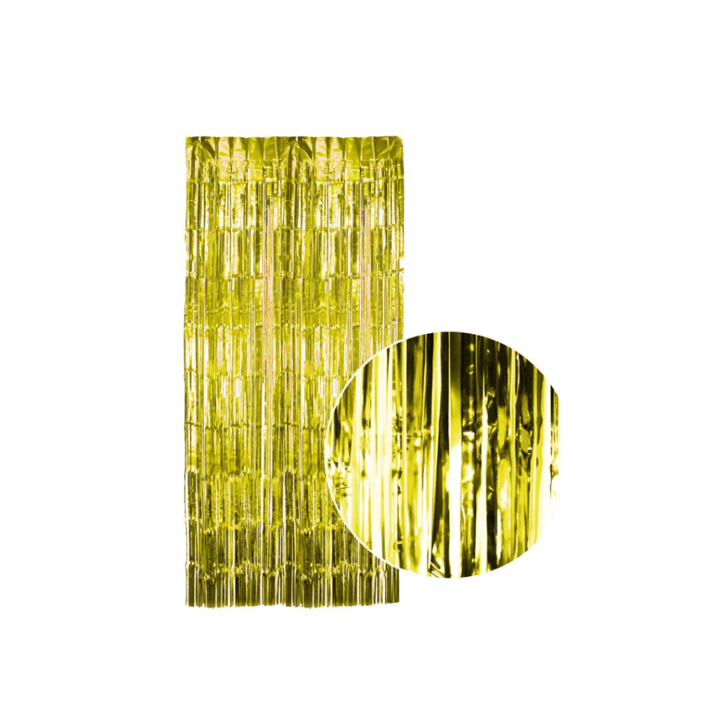Metallic Tinsel Shimmer Curtain Gold