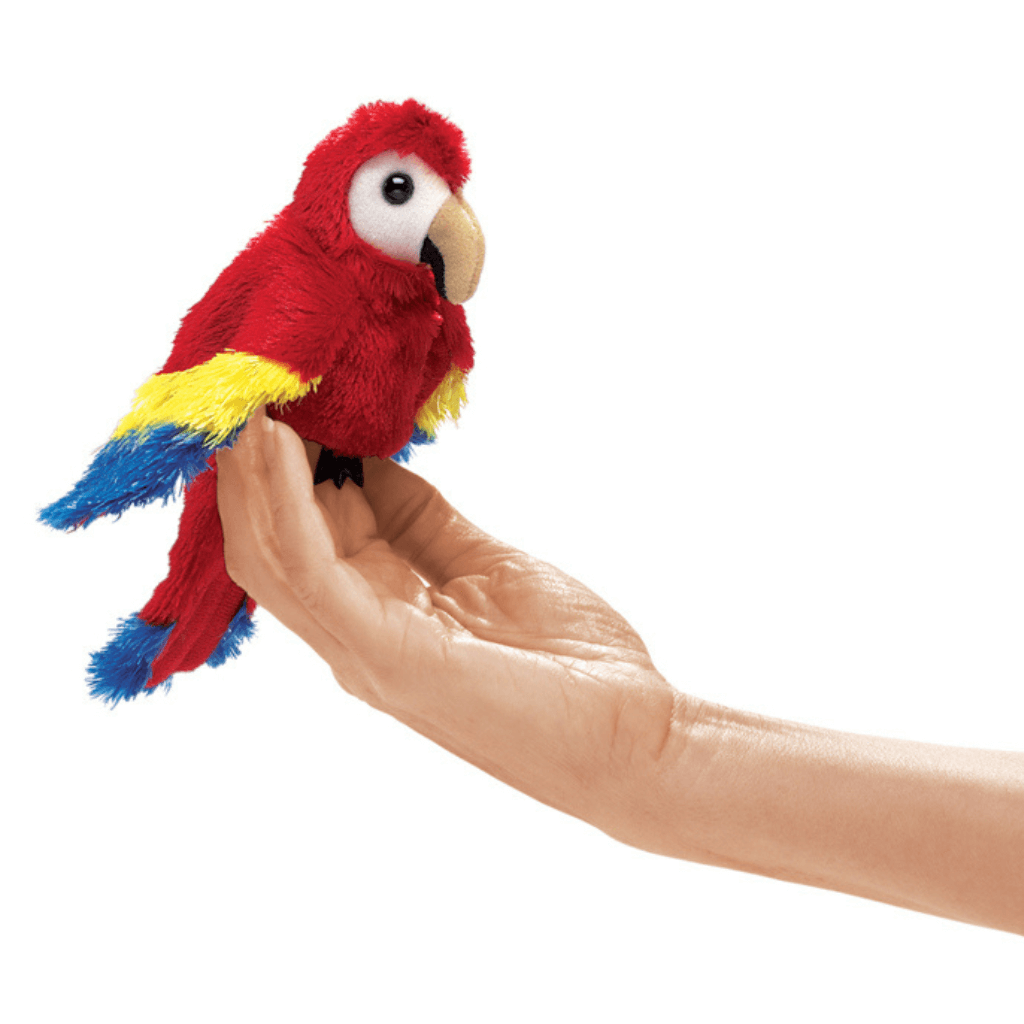 Mini Scarlet Macaw Finger Puppet