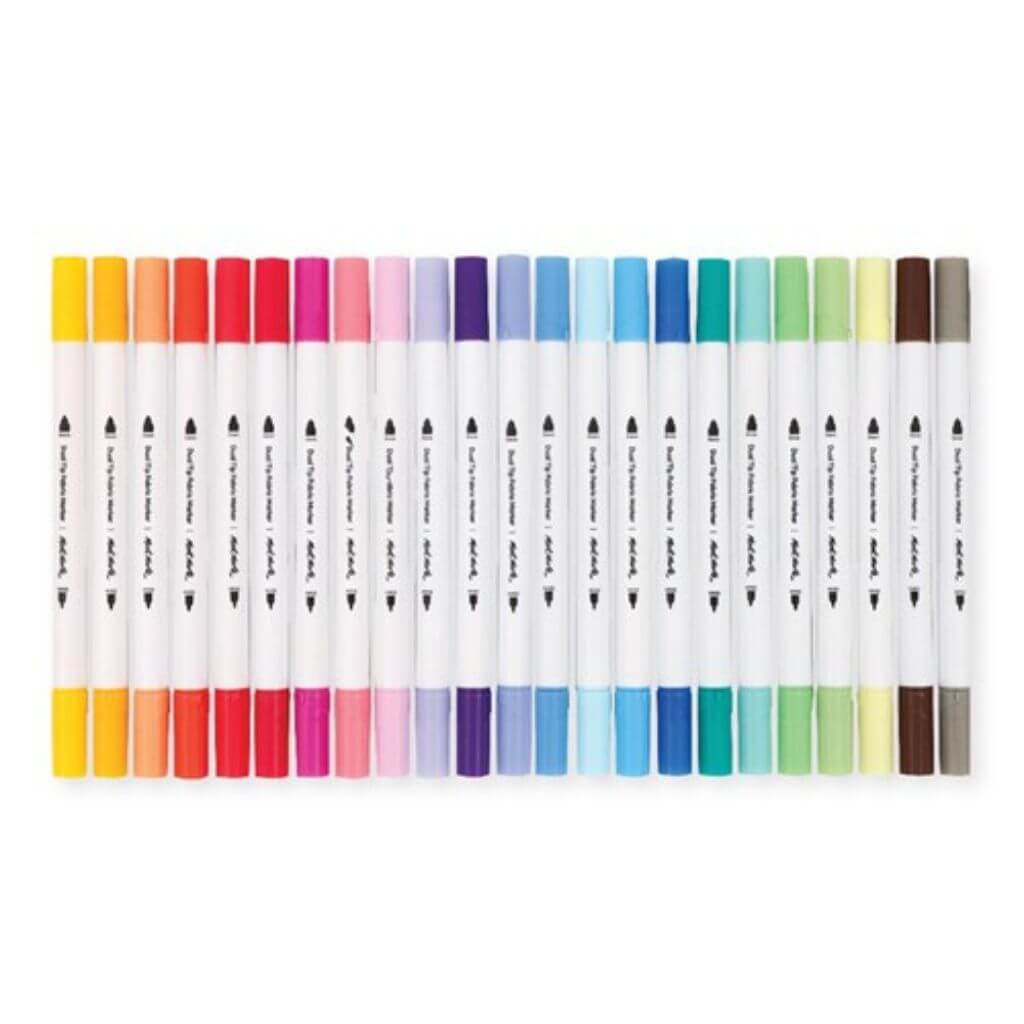 Mont Marte Dual Tip Fabric Markers - Pack of 24