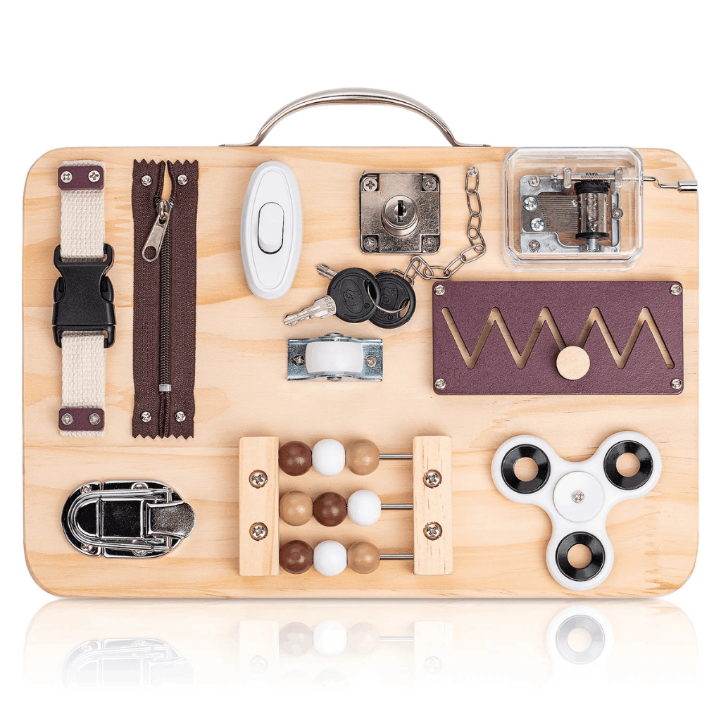 Montessori Wooden Fidget Busy Board