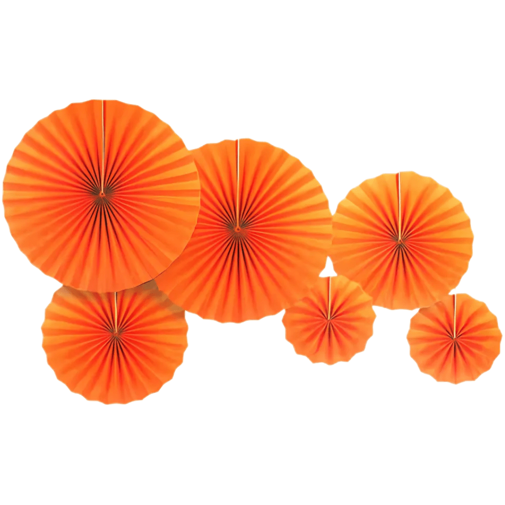Orange Decoration Fans