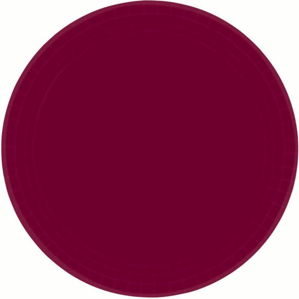 Paper Plates 17cm Round Berry Pack Of 20