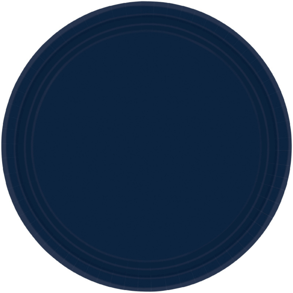 Paper Plates 23cm Round Navy Pack Of 20