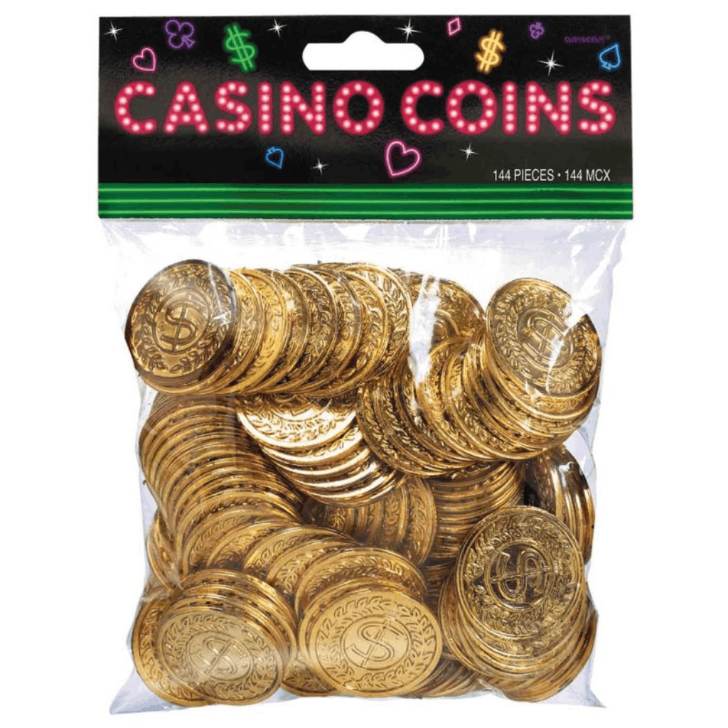 Plastic Gold Casino Coins