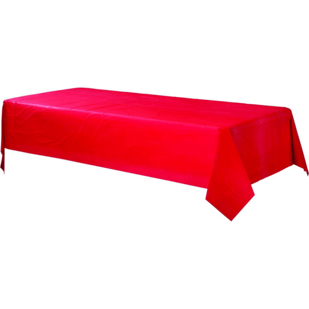 Plastic Rectangular Tablecover Apple Red