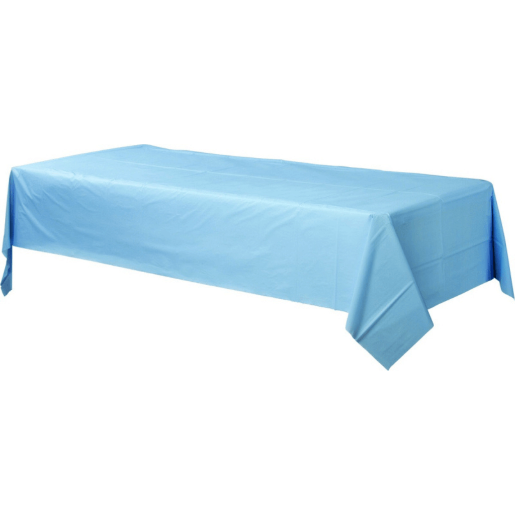 Plastic Rectangular Tablecover Pastel Blue