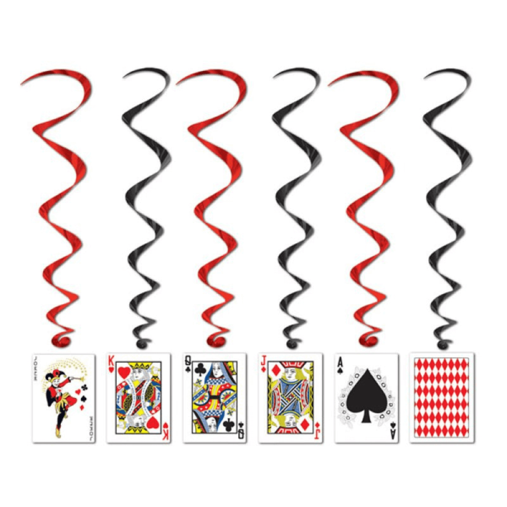 Large Playing Cards Hanging Decoration Whirls