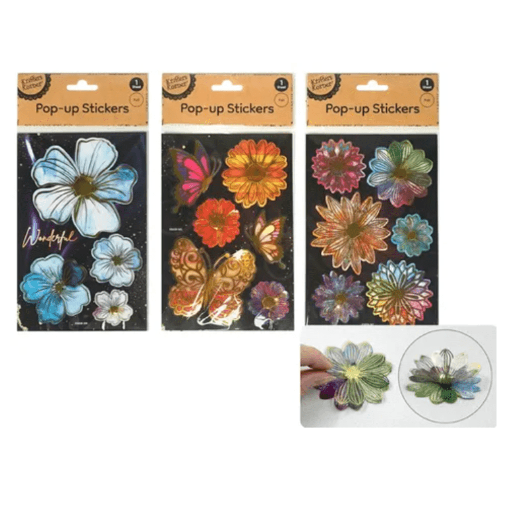 Pop Up Gold Foil Stickers