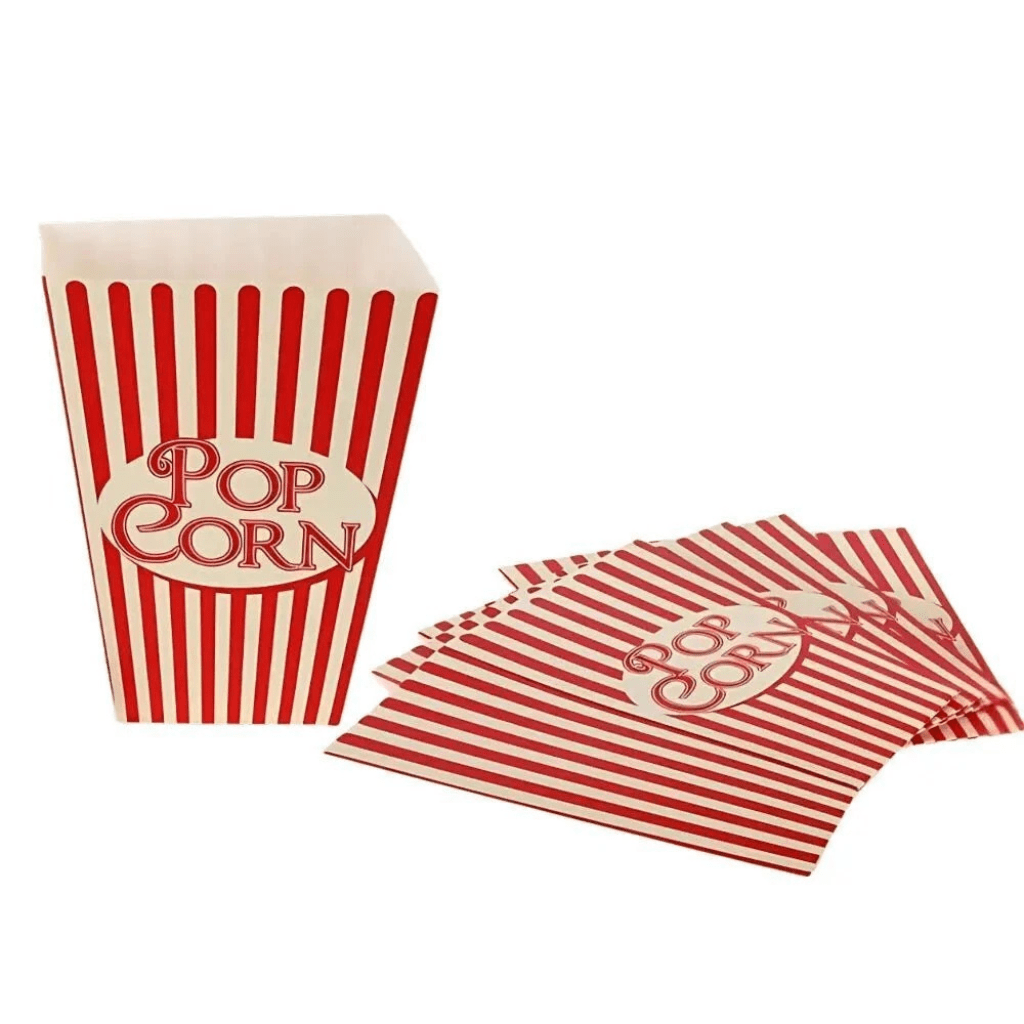 Popcorn Boxes Red and White Stripes