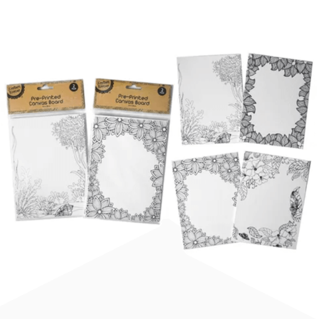 Pre-printed Canvas Board 2 Pack