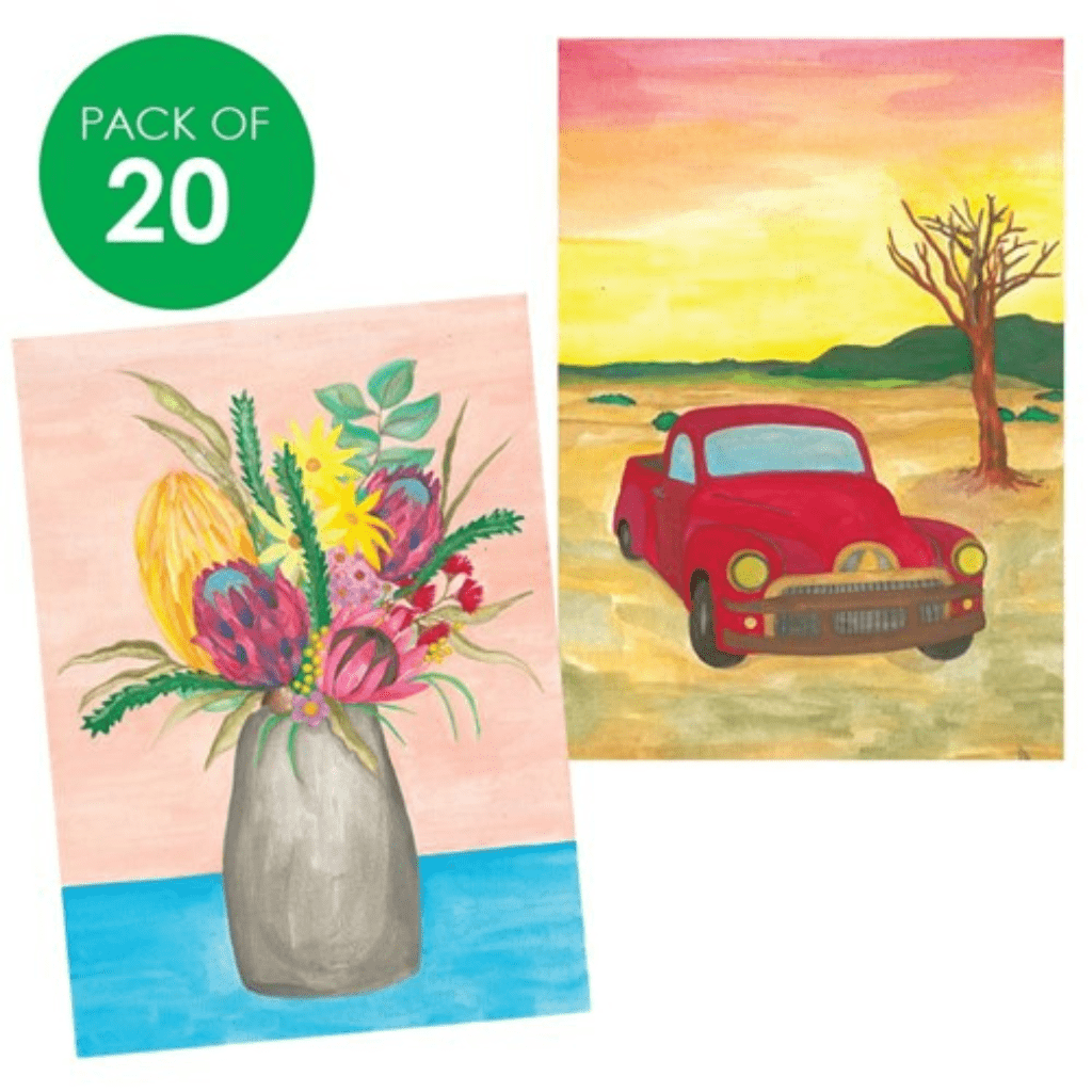 Printed Watercolour Paper Pack of 20