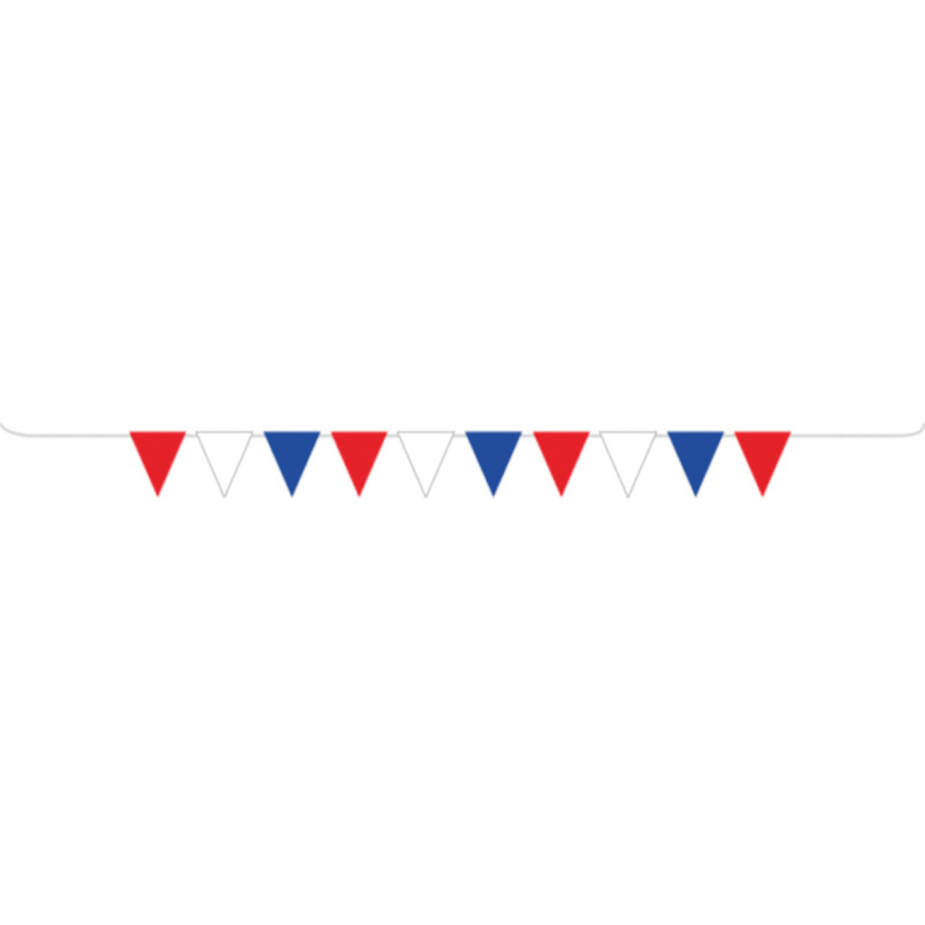 Red, White and Blue Pennant Banner