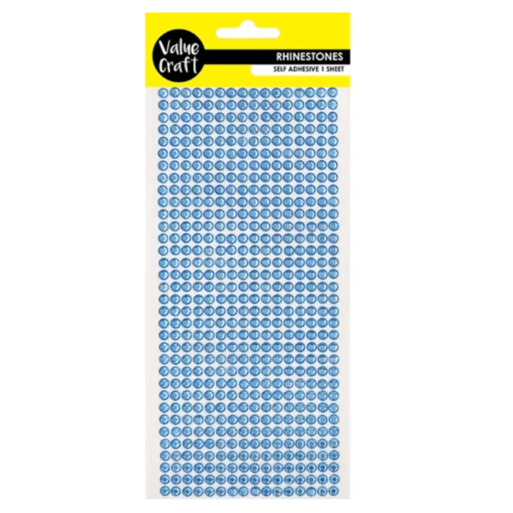 Rhinestones Self Adhesive Blue 540 Pieces