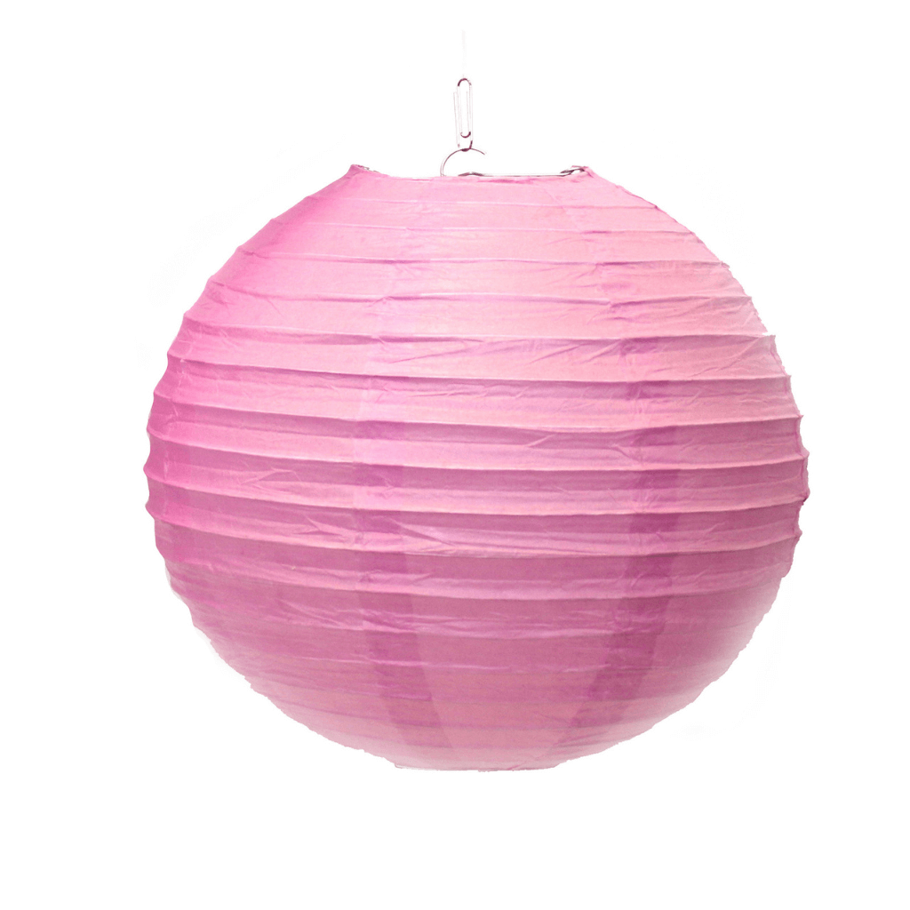 Round Lantern 18 Inch Pink