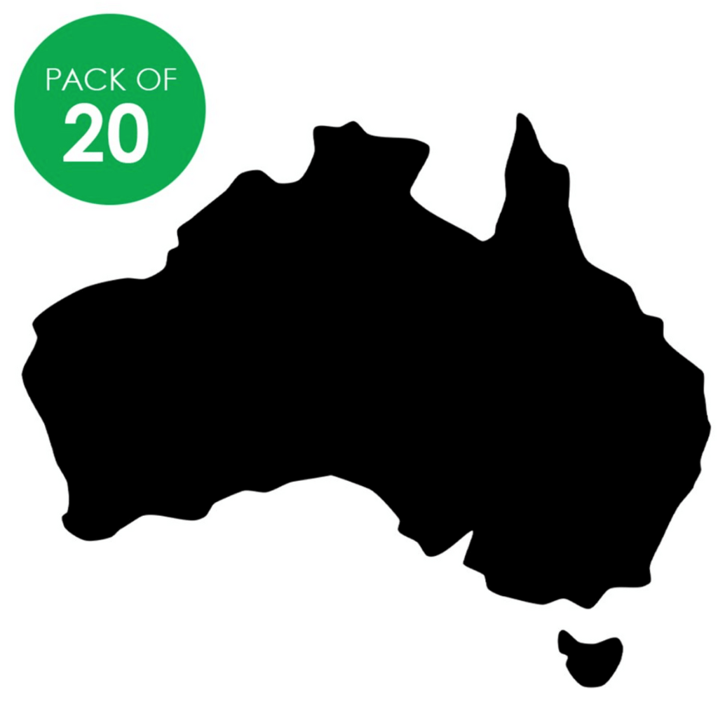 Scratch Board Australia Shapes Pack of 20