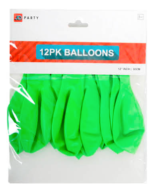 Balloons Green Pack Of 12