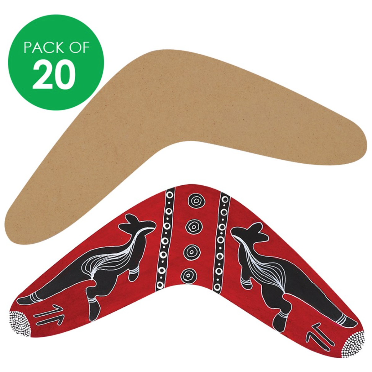 Wooden Boomerangs Large Pack of 20