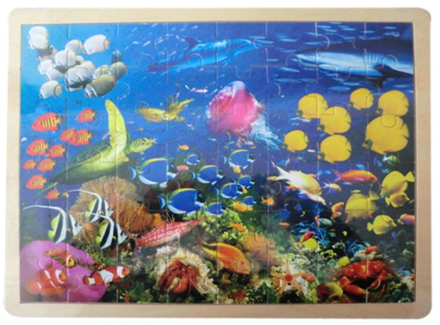 Sea Life - 48 Piece Wooden Jigsaw Puzzle