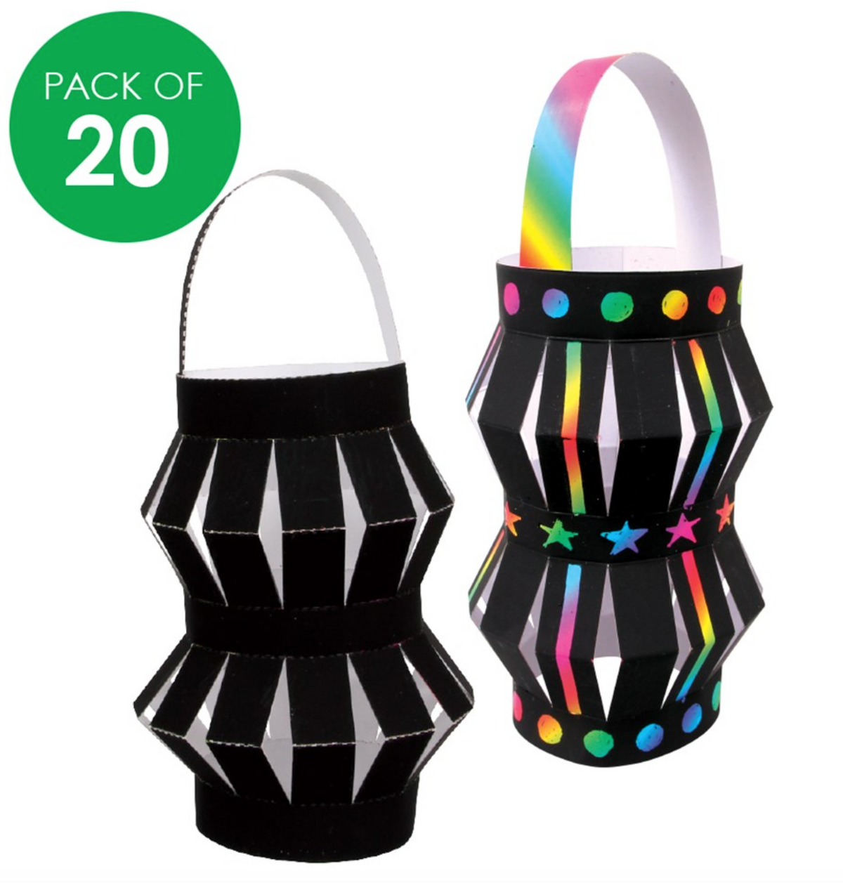 Scratch Board Chinese Lanterns - Pack of 20