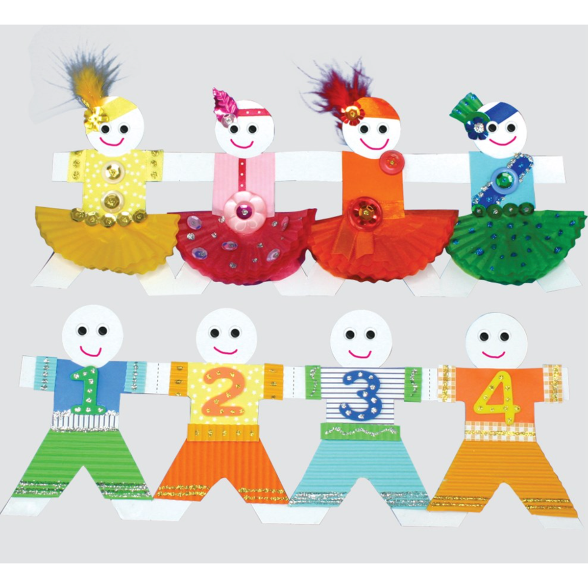 Cardboard People Chains Pack of 20