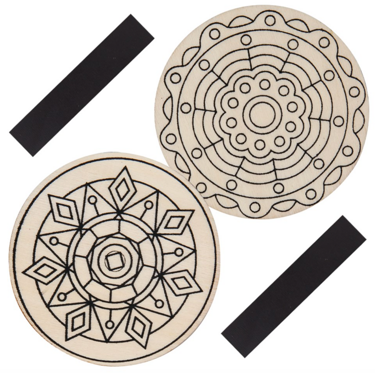 Printed Wooden Magnets - Mandalas - Pack of 10