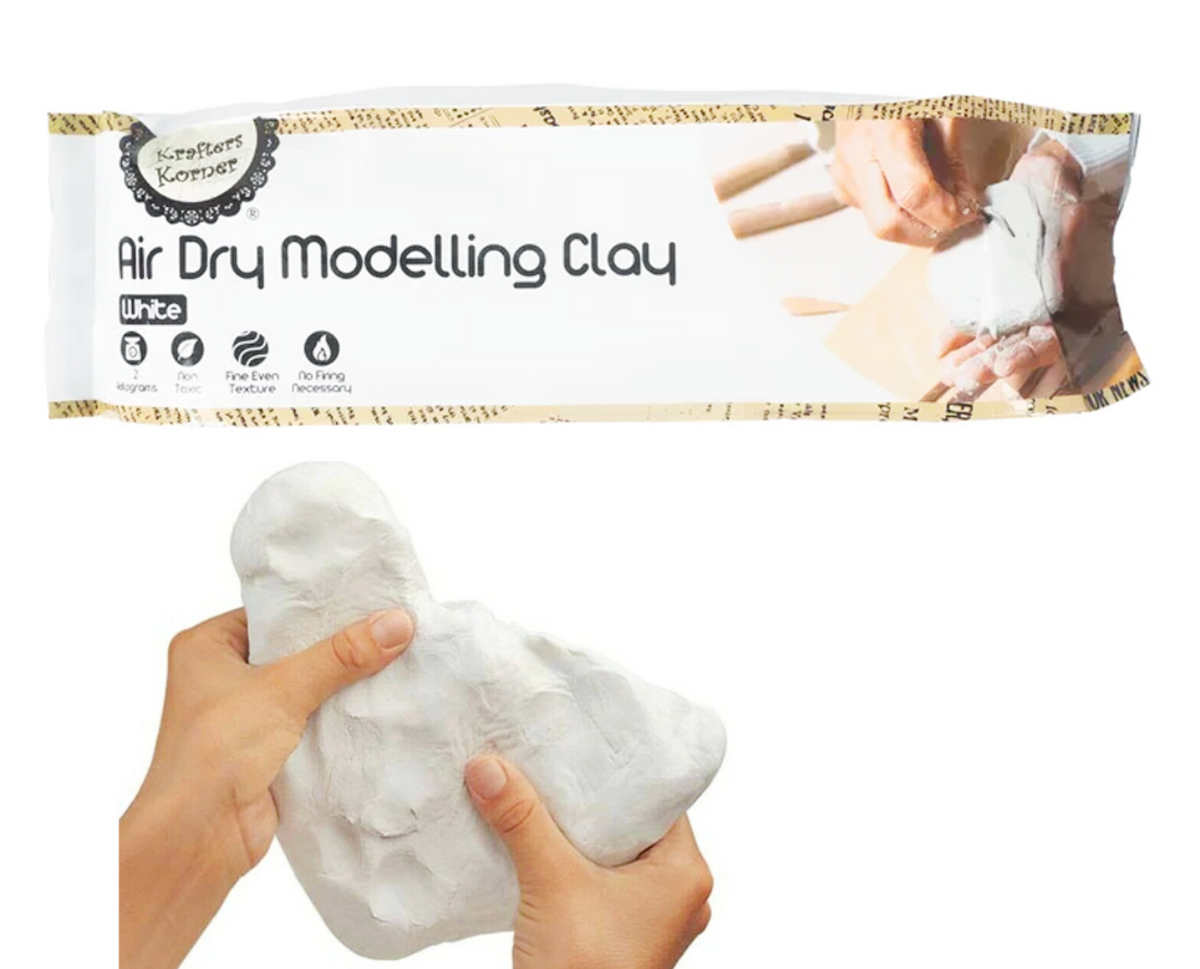 2kg Modelling Clay - White