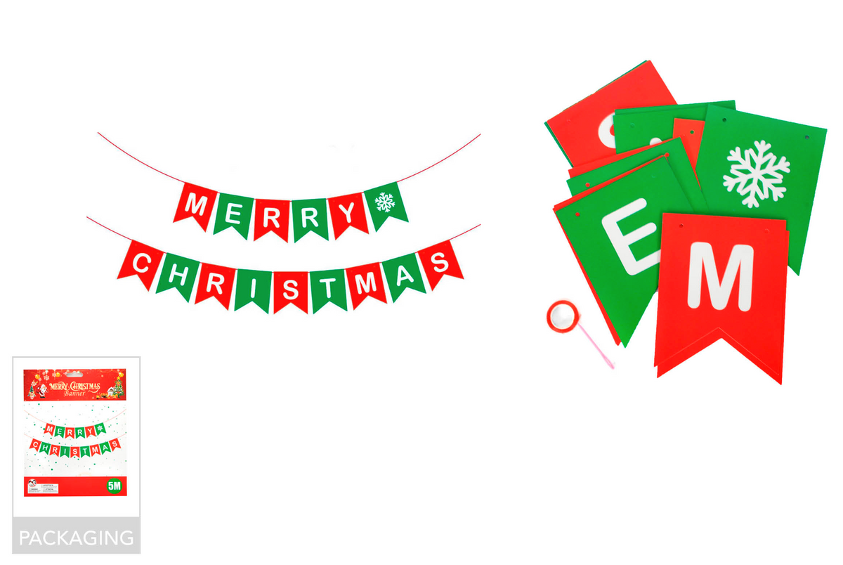 Merry Christmas Banner Bunting