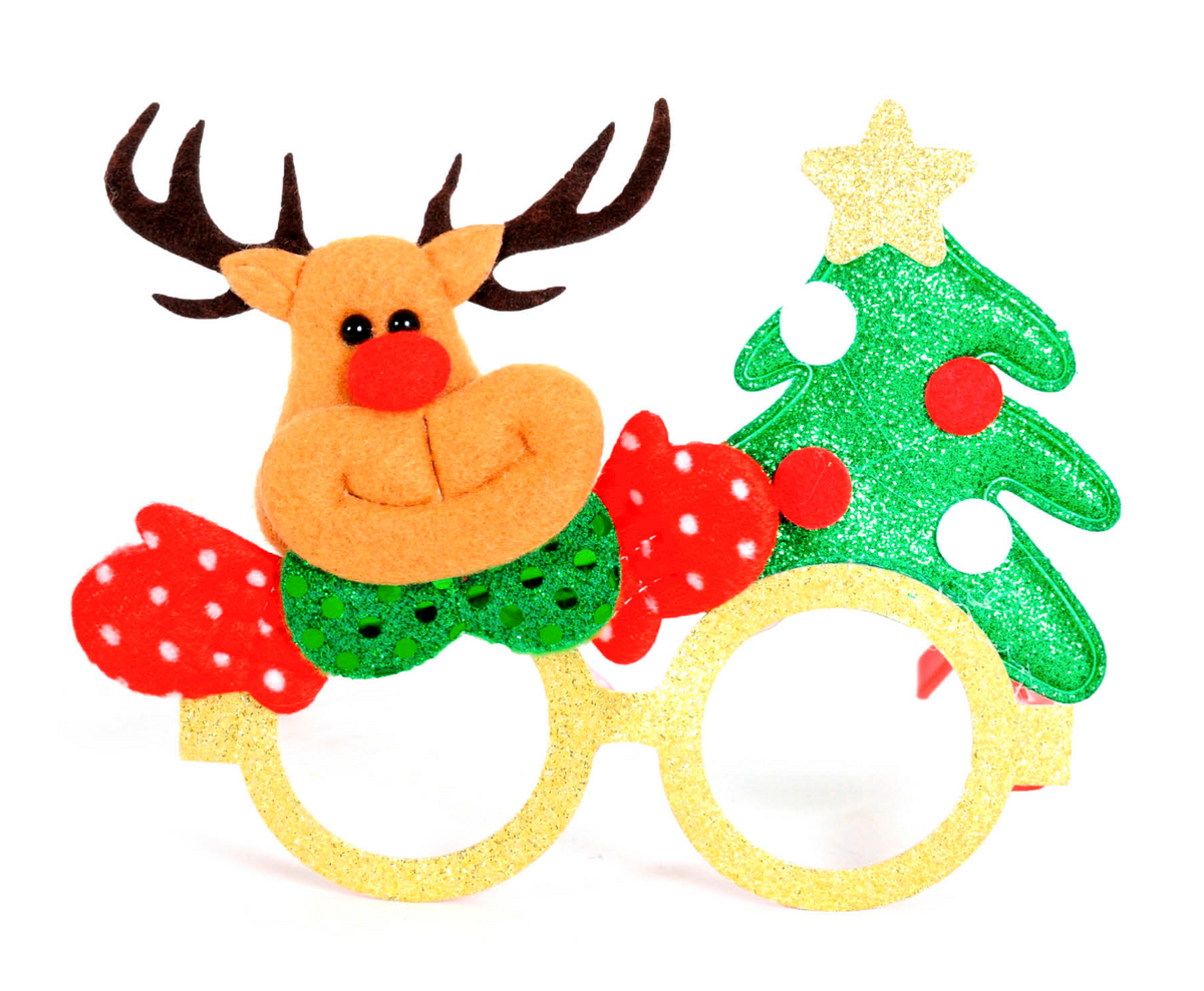Party Glasses Reindeer &amp; Christmas Tree