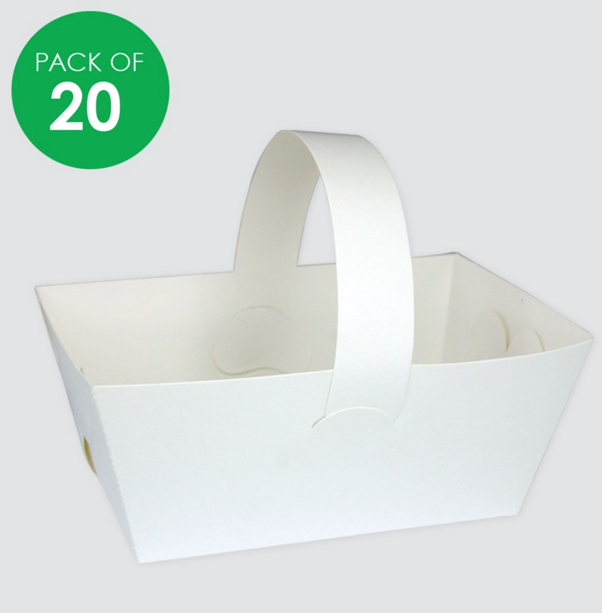 White Cardboard Baskets Pack of 20