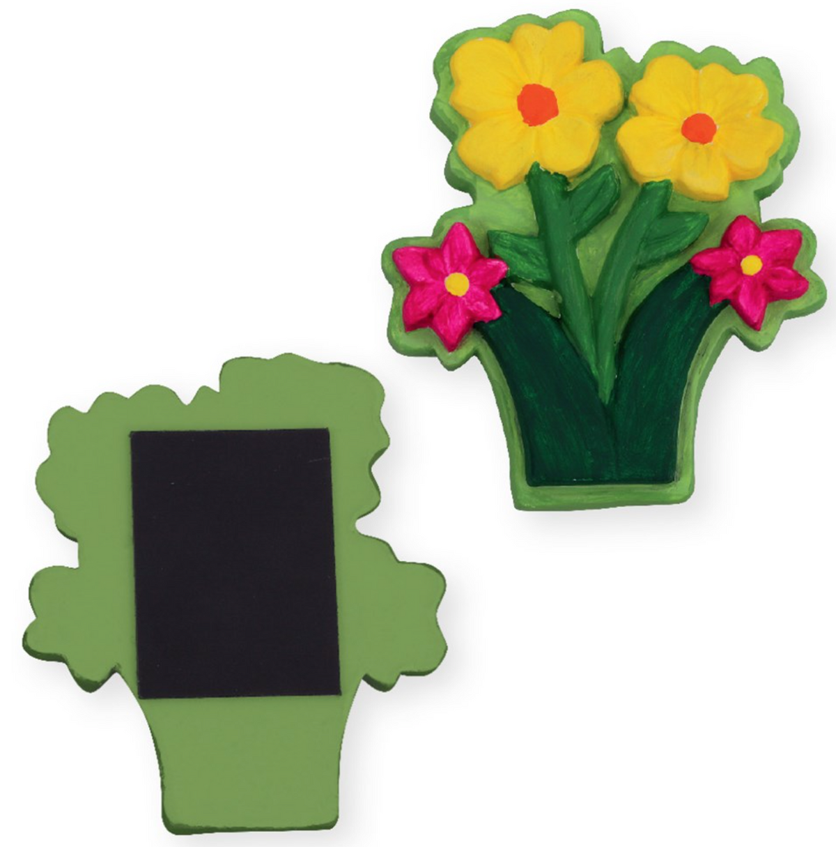 Plaster Flower Magnets - Pack of 10