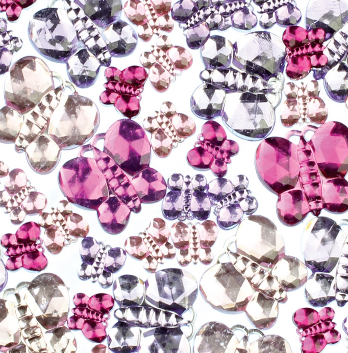 Pretty Butterfly Rhinestones - Pack of 63