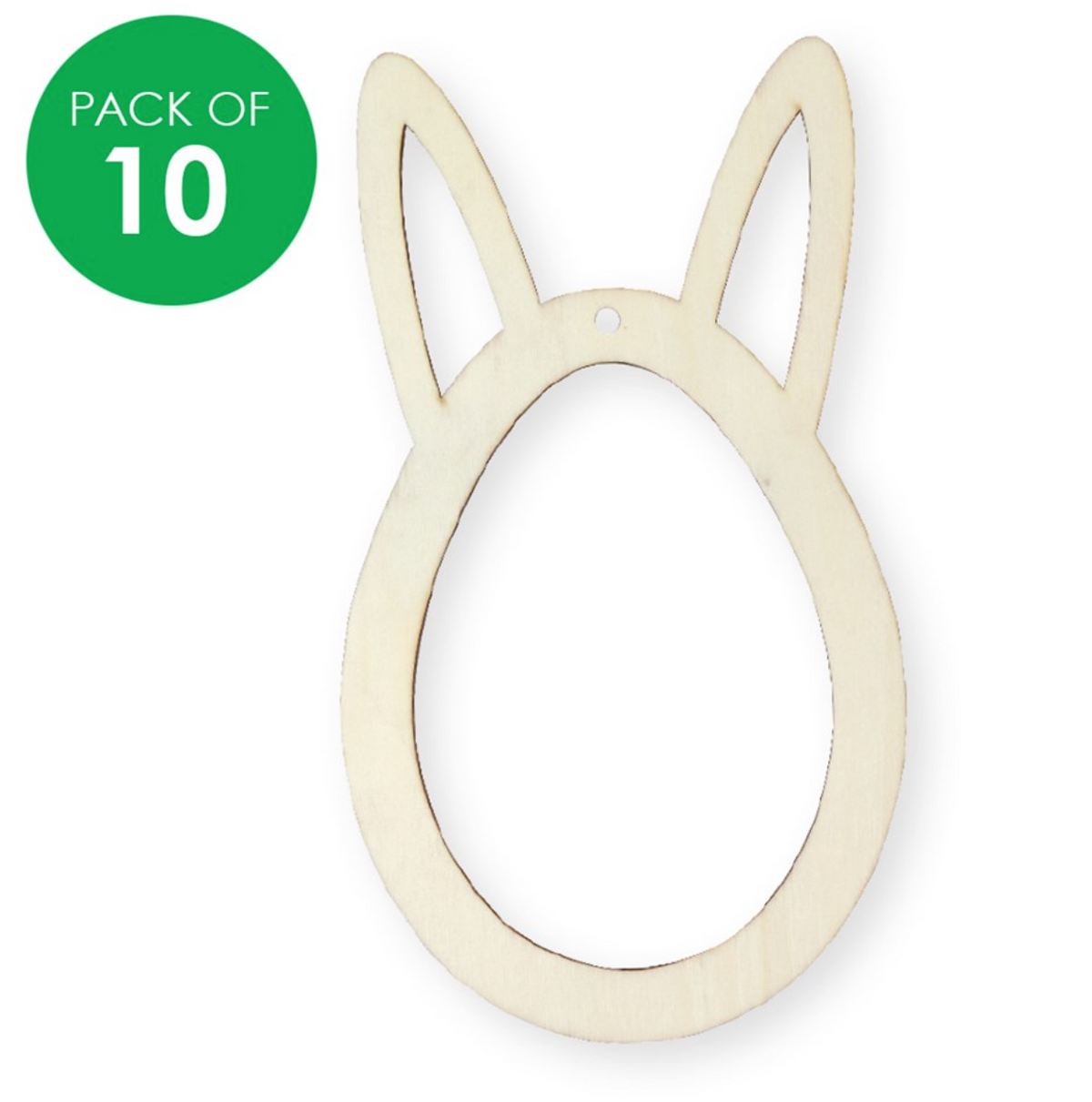 Wooden Easter Egg Bunny Frames - Pack of 10