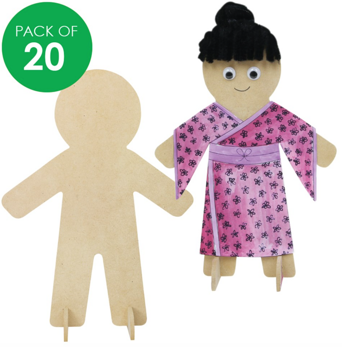 3D Wooden People - Pack of 20