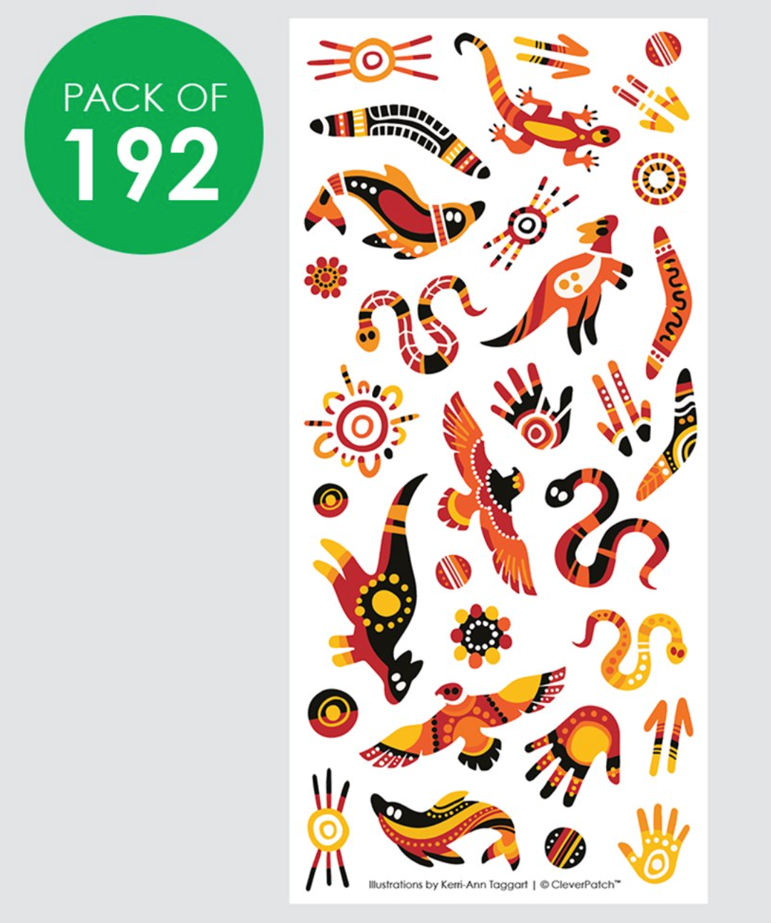 Indigenous Designed Stickers - Earth Tones - Pack of 192