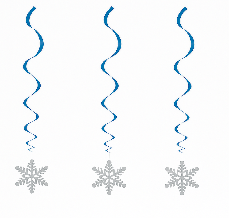 3 Snowflakes Hanging Decorations