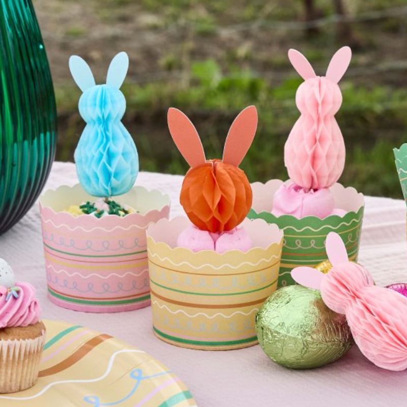 Easter Floral Bunny Honeycomb Food Picks