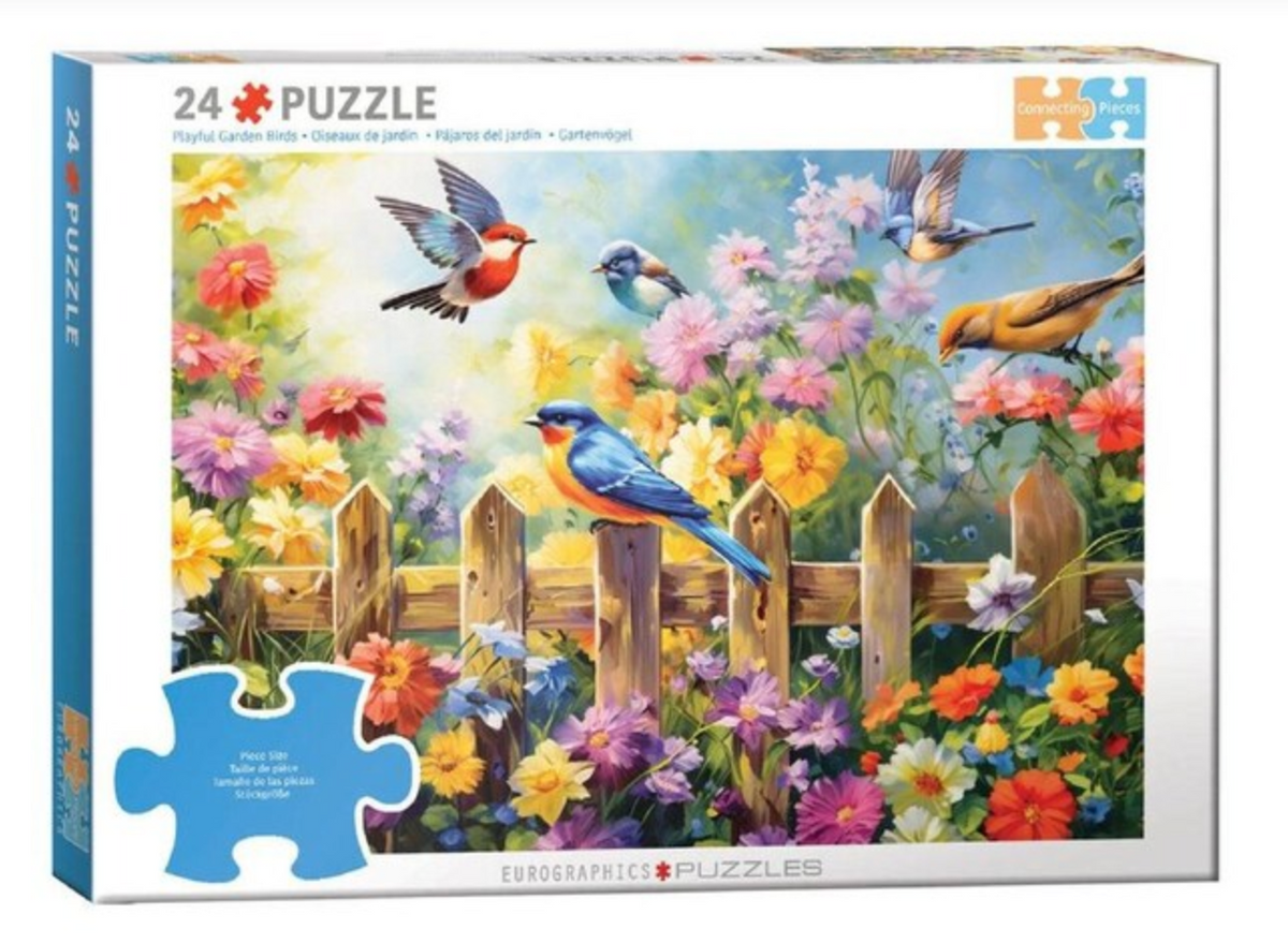 Connecting Pieces Garden Birds 24 Pieces