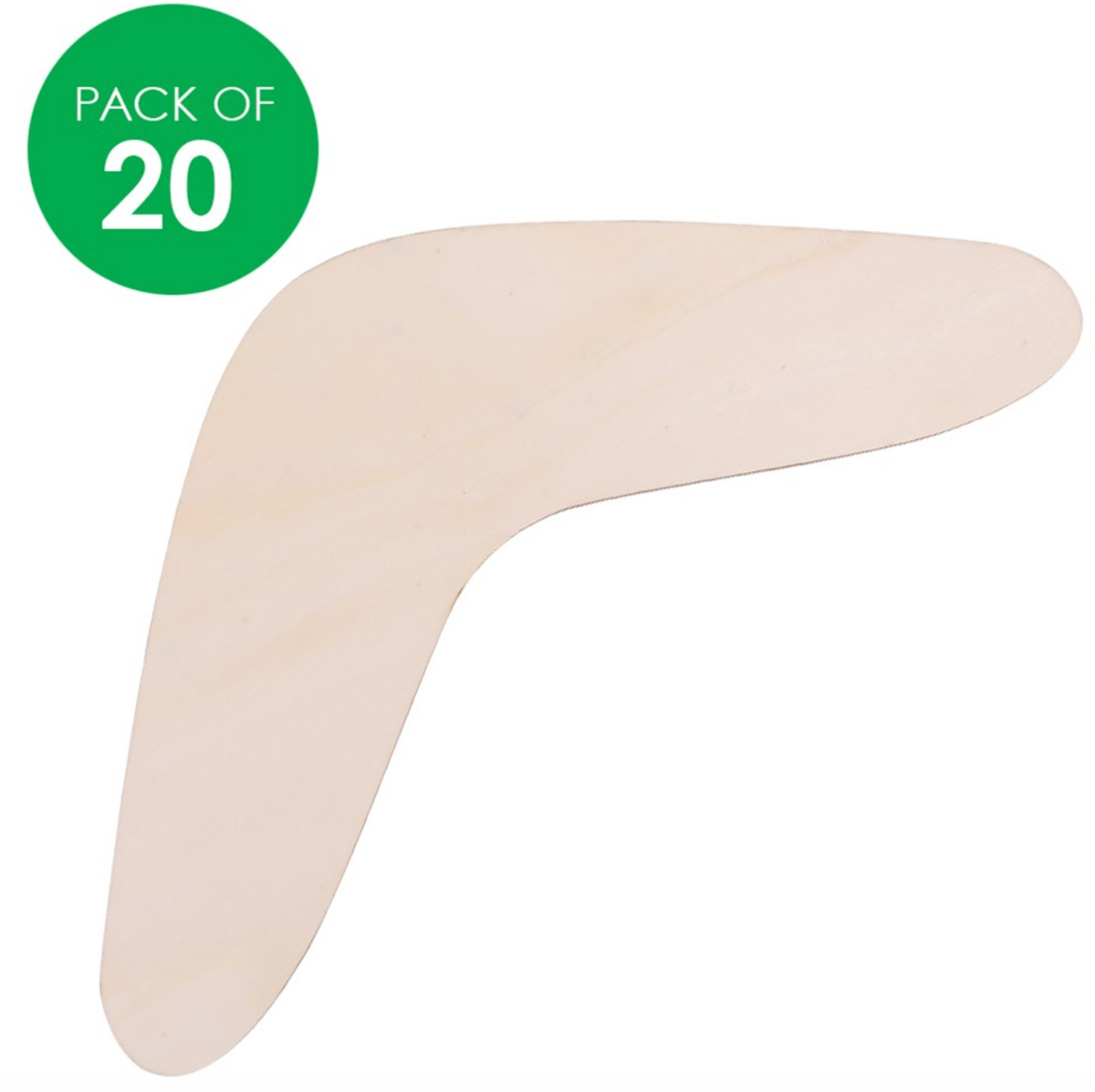 Wooden Boomerangs Large Pack of 20