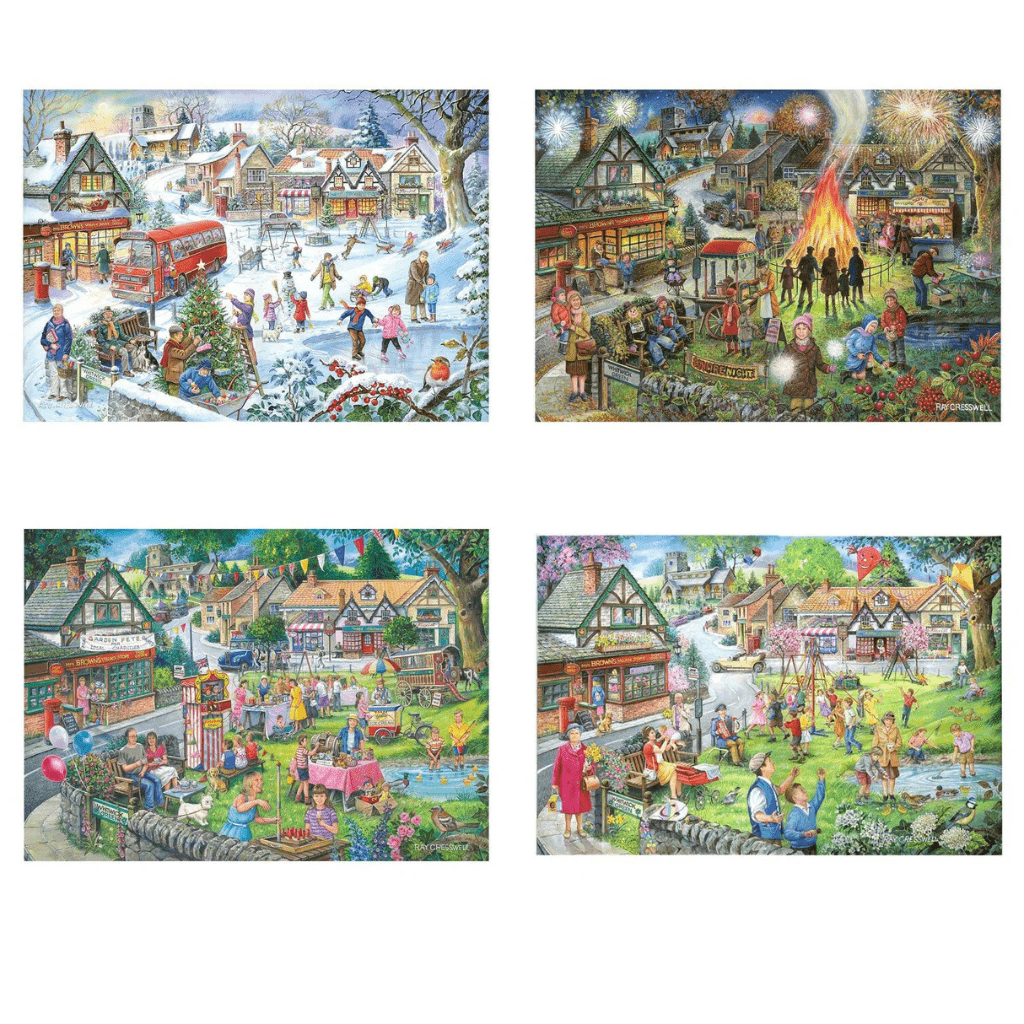Seasons on the Green - 500 Piece Jigsaw Puzzle Multipack