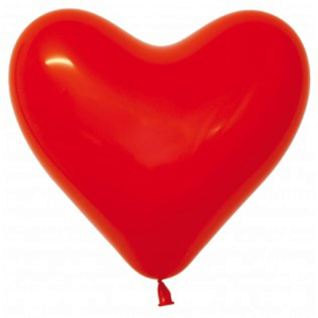 28cm Red Latex Heart Balloons 12 Pack