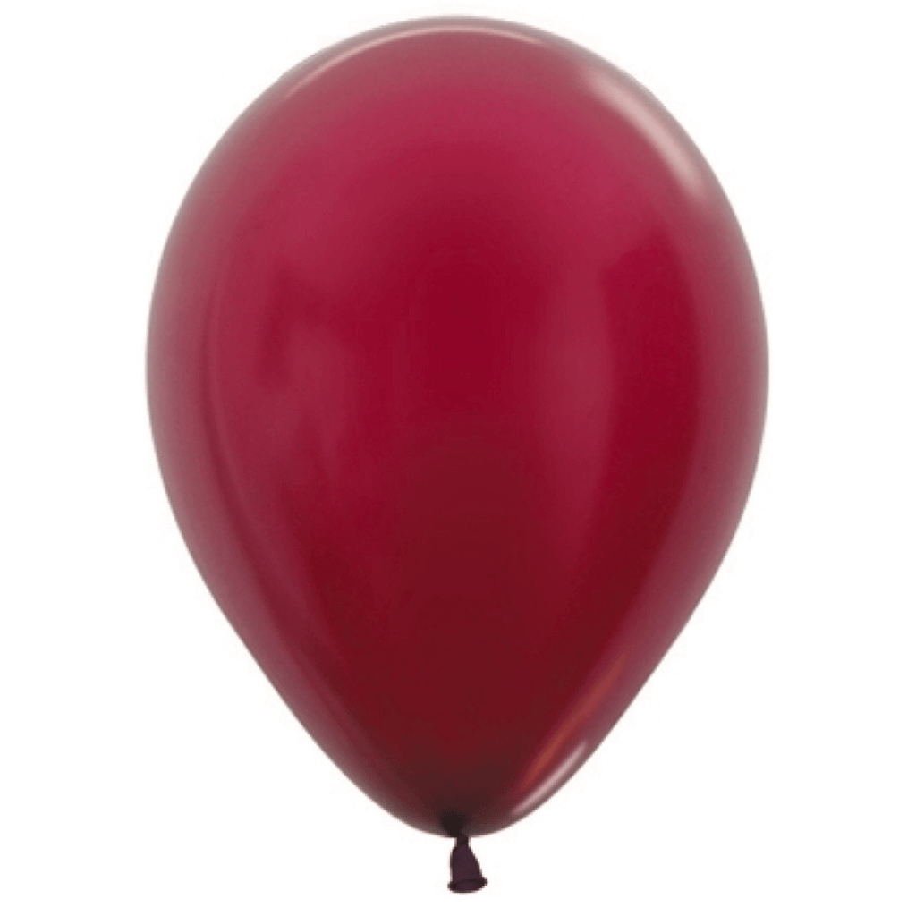 Sempertex 30cm Metallic Burgundy Latex Balloons Pack of 25